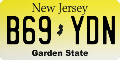NJ license plate B69YDN