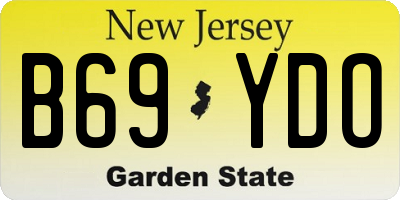 NJ license plate B69YDO