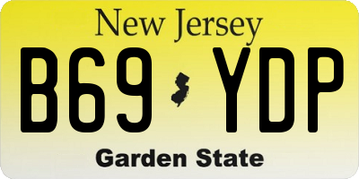 NJ license plate B69YDP