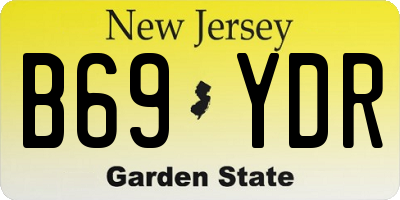 NJ license plate B69YDR