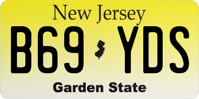 NJ license plate B69YDS