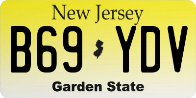 NJ license plate B69YDV