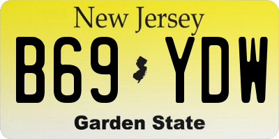 NJ license plate B69YDW