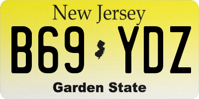 NJ license plate B69YDZ
