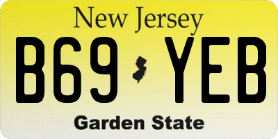 NJ license plate B69YEB