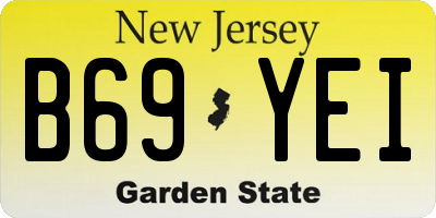 NJ license plate B69YEI