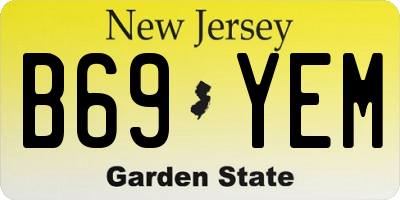 NJ license plate B69YEM