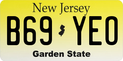NJ license plate B69YEO
