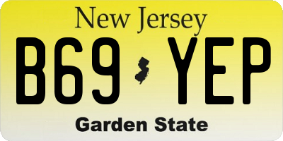 NJ license plate B69YEP