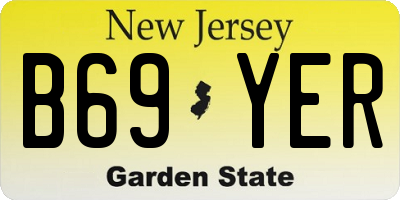 NJ license plate B69YER
