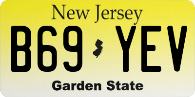 NJ license plate B69YEV
