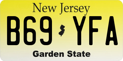 NJ license plate B69YFA