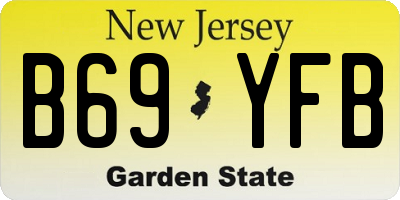 NJ license plate B69YFB