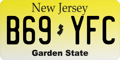 NJ license plate B69YFC