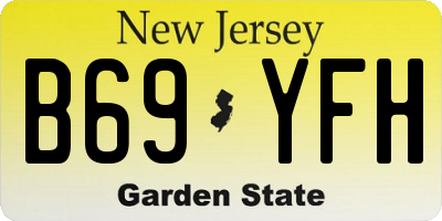 NJ license plate B69YFH