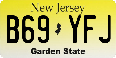 NJ license plate B69YFJ