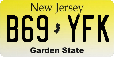 NJ license plate B69YFK