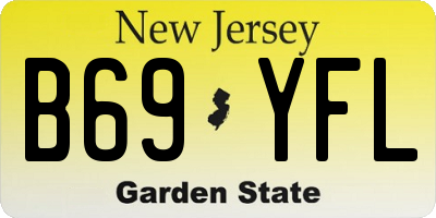NJ license plate B69YFL