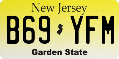NJ license plate B69YFM