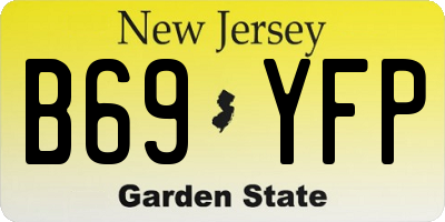 NJ license plate B69YFP