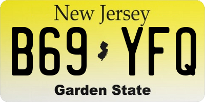 NJ license plate B69YFQ