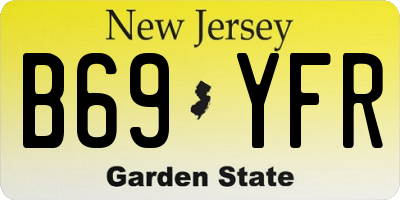 NJ license plate B69YFR