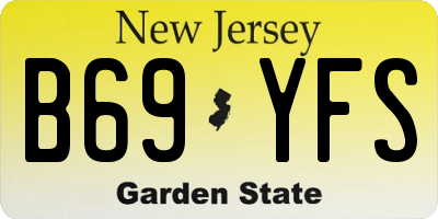 NJ license plate B69YFS