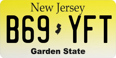 NJ license plate B69YFT