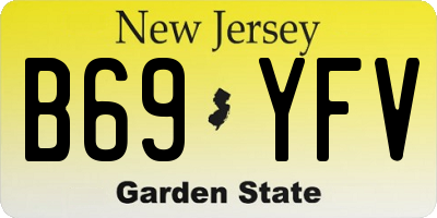 NJ license plate B69YFV