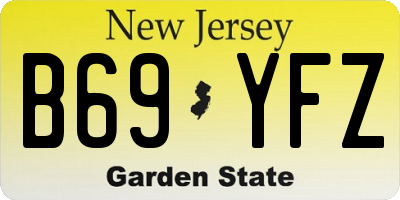NJ license plate B69YFZ