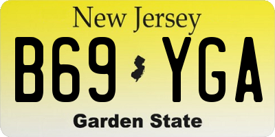 NJ license plate B69YGA