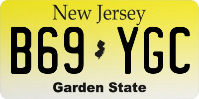 NJ license plate B69YGC