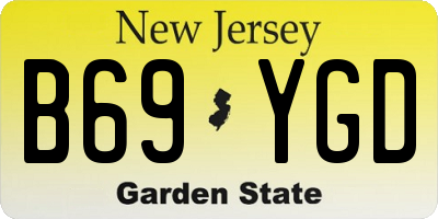 NJ license plate B69YGD