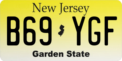 NJ license plate B69YGF