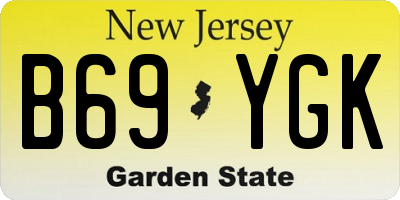 NJ license plate B69YGK