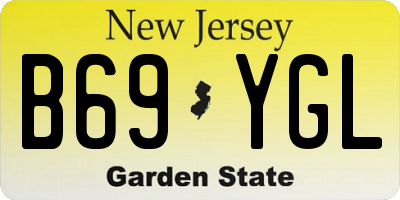 NJ license plate B69YGL