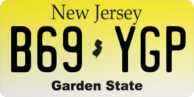 NJ license plate B69YGP