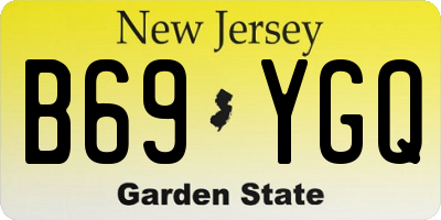 NJ license plate B69YGQ