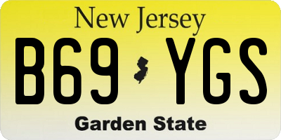 NJ license plate B69YGS