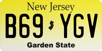 NJ license plate B69YGV