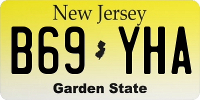 NJ license plate B69YHA
