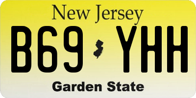 NJ license plate B69YHH