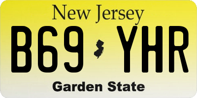 NJ license plate B69YHR