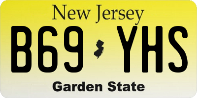 NJ license plate B69YHS