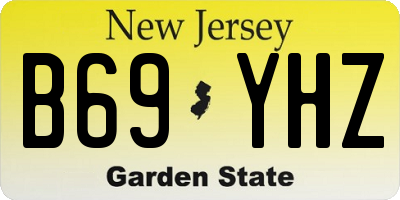 NJ license plate B69YHZ