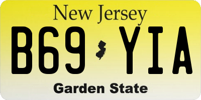 NJ license plate B69YIA