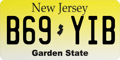 NJ license plate B69YIB