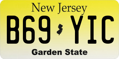 NJ license plate B69YIC