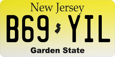 NJ license plate B69YIL