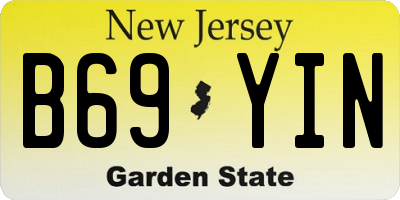 NJ license plate B69YIN